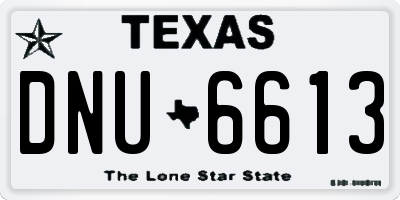 TX license plate DNU6613