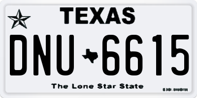 TX license plate DNU6615