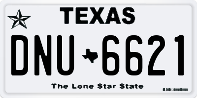 TX license plate DNU6621