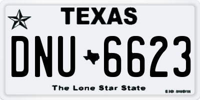 TX license plate DNU6623