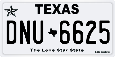 TX license plate DNU6625