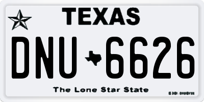 TX license plate DNU6626