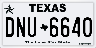 TX license plate DNU6640
