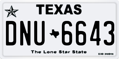 TX license plate DNU6643