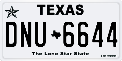 TX license plate DNU6644