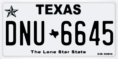 TX license plate DNU6645