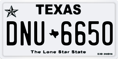 TX license plate DNU6650