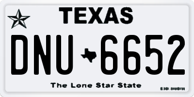 TX license plate DNU6652