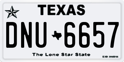 TX license plate DNU6657