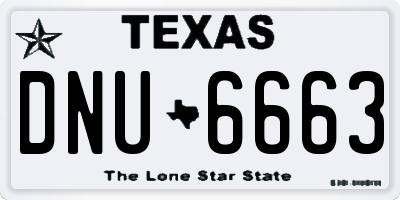 TX license plate DNU6663