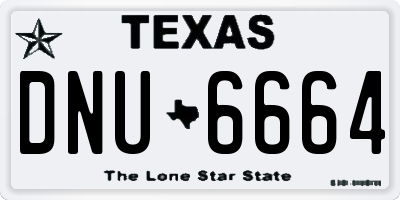 TX license plate DNU6664