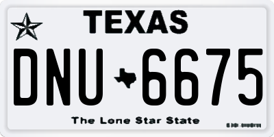 TX license plate DNU6675