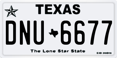 TX license plate DNU6677