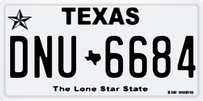 TX license plate DNU6684