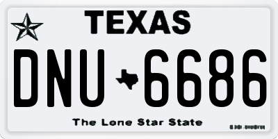 TX license plate DNU6686