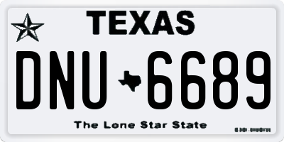 TX license plate DNU6689