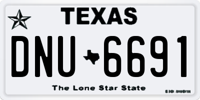 TX license plate DNU6691