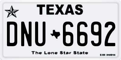 TX license plate DNU6692