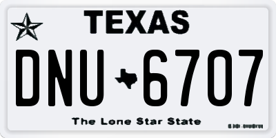 TX license plate DNU6707