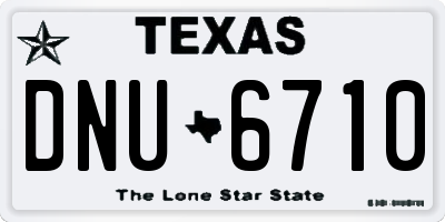 TX license plate DNU6710
