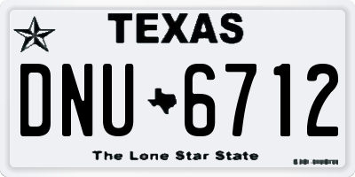 TX license plate DNU6712