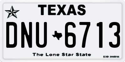 TX license plate DNU6713