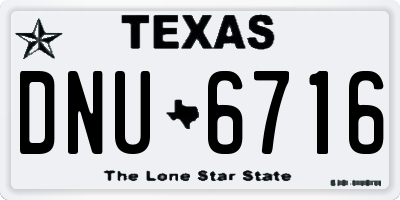 TX license plate DNU6716