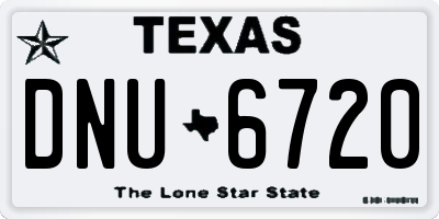 TX license plate DNU6720