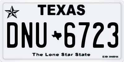 TX license plate DNU6723