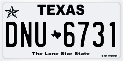 TX license plate DNU6731