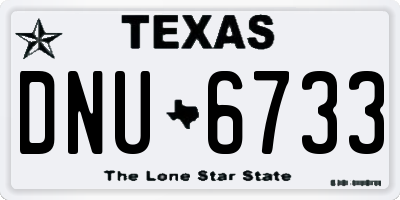 TX license plate DNU6733