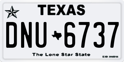 TX license plate DNU6737