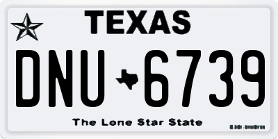 TX license plate DNU6739