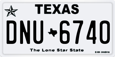 TX license plate DNU6740