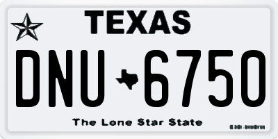 TX license plate DNU6750