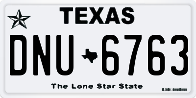 TX license plate DNU6763