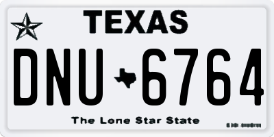 TX license plate DNU6764