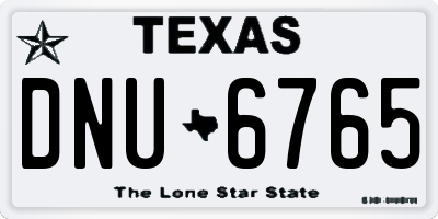 TX license plate DNU6765
