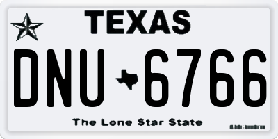 TX license plate DNU6766