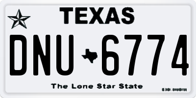 TX license plate DNU6774