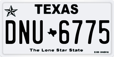 TX license plate DNU6775