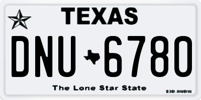 TX license plate DNU6780