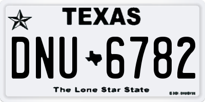 TX license plate DNU6782