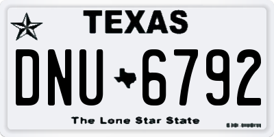 TX license plate DNU6792