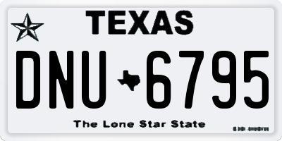 TX license plate DNU6795