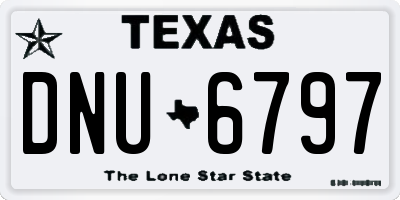 TX license plate DNU6797