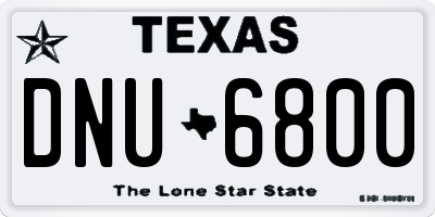 TX license plate DNU6800