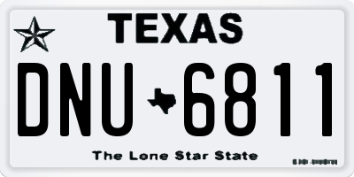 TX license plate DNU6811