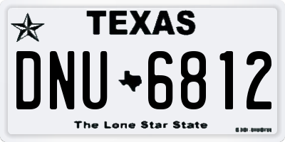 TX license plate DNU6812