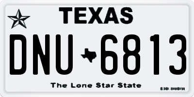TX license plate DNU6813